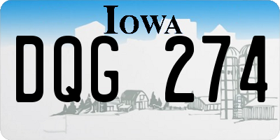 IA license plate DQG274