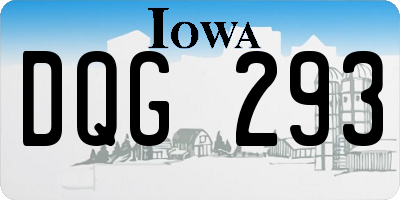 IA license plate DQG293