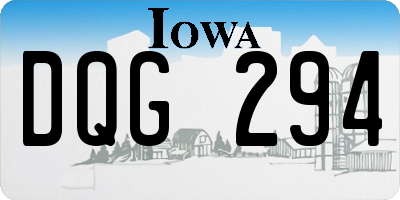 IA license plate DQG294