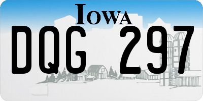 IA license plate DQG297