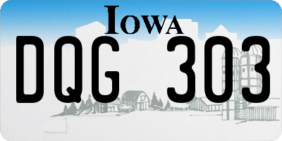 IA license plate DQG303