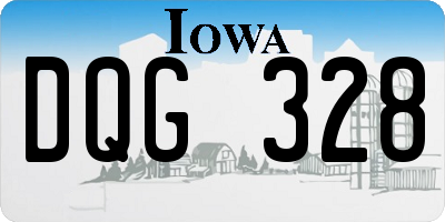 IA license plate DQG328