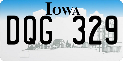 IA license plate DQG329