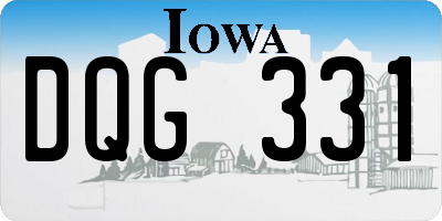 IA license plate DQG331