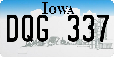 IA license plate DQG337