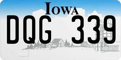 IA license plate DQG339