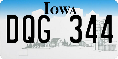 IA license plate DQG344