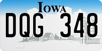 IA license plate DQG348