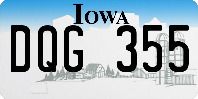 IA license plate DQG355