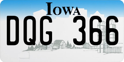 IA license plate DQG366
