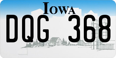 IA license plate DQG368