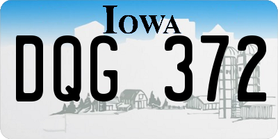 IA license plate DQG372