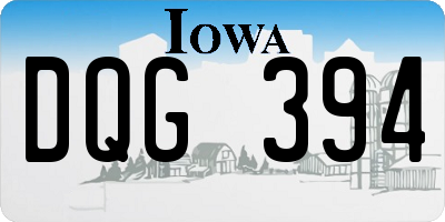 IA license plate DQG394