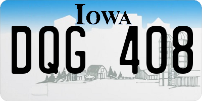 IA license plate DQG408