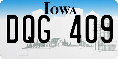 IA license plate DQG409