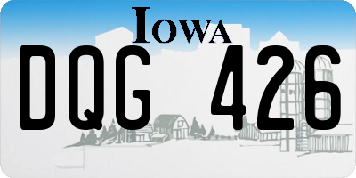 IA license plate DQG426