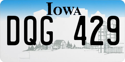 IA license plate DQG429