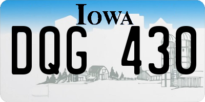 IA license plate DQG430
