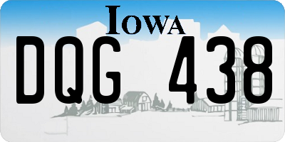 IA license plate DQG438
