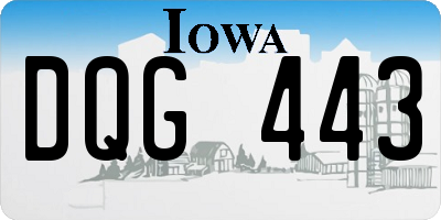 IA license plate DQG443