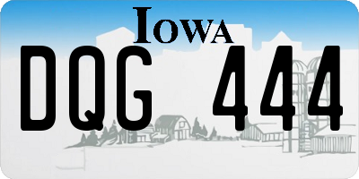 IA license plate DQG444
