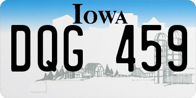 IA license plate DQG459