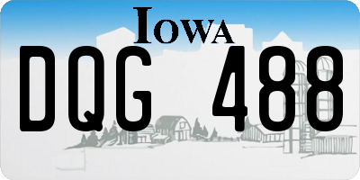IA license plate DQG488