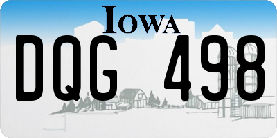 IA license plate DQG498