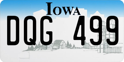 IA license plate DQG499