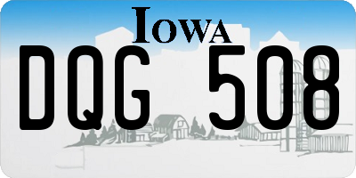 IA license plate DQG508