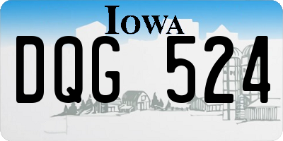 IA license plate DQG524