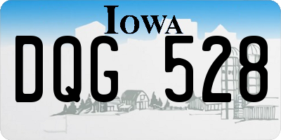 IA license plate DQG528