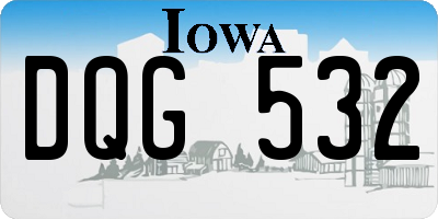 IA license plate DQG532