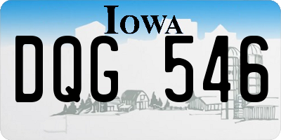 IA license plate DQG546