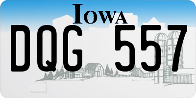 IA license plate DQG557