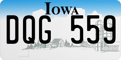 IA license plate DQG559
