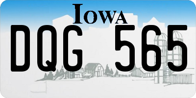 IA license plate DQG565
