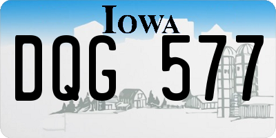 IA license plate DQG577