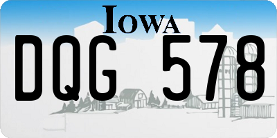 IA license plate DQG578