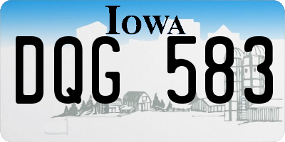 IA license plate DQG583