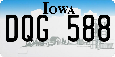 IA license plate DQG588