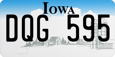 IA license plate DQG595
