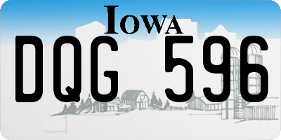 IA license plate DQG596