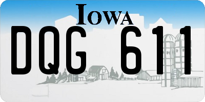 IA license plate DQG611