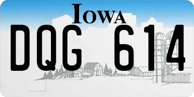 IA license plate DQG614