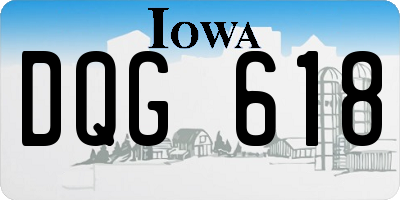 IA license plate DQG618
