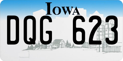 IA license plate DQG623