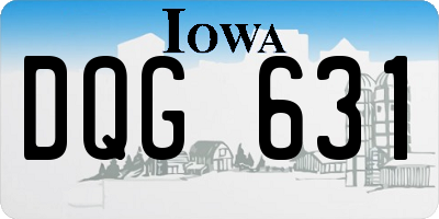 IA license plate DQG631