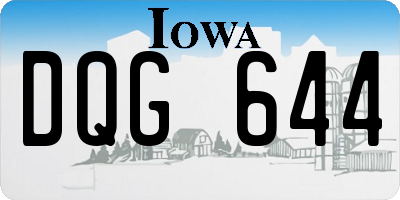 IA license plate DQG644