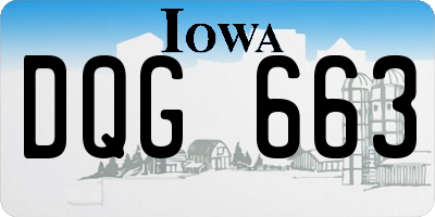 IA license plate DQG663